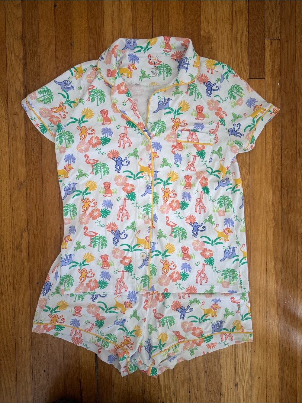 Roller Rabbit jungle party polo pajamas - Picture 3 of 11